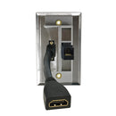 Single Gang SS Wall Plate Kit (1x HDMI, 1x CAT6)