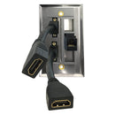 Single Gang SS Wall Plate Kit (2x HDMI, 1x CAT6)