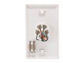 Single Gang Telephone Wall Plate 6P4C - White