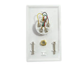 Single gang decora style 1x coax 1x telephone wall plate 6P4C - White