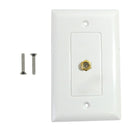 Single gang decora style coax wall plate - White