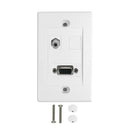 1-Port VGA + 1-Port 3.5mm Wall Plate Kit - White