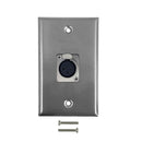 XLR 1 x Female Locking Wall Plate Kit - Stainless Steel