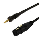 Premium Phantom Cables Balanced XLR Female To  3.5mm Locking Male Cable