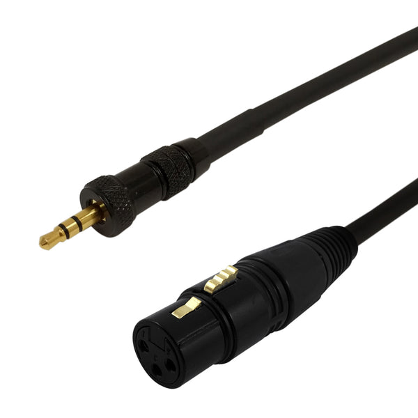 Premium Phantom Cables Balanced XLR Female To 3.5mm Locking Male Cable