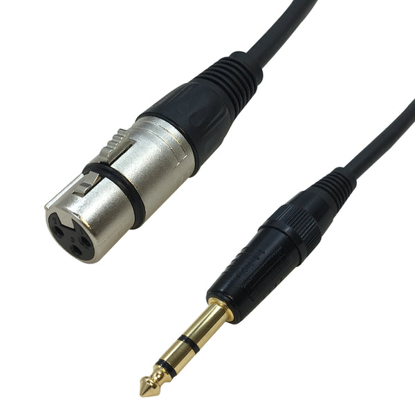 Premium Phantom Cables XLR Female to 1/4 inch TRS Male Balanced Audio Cable FT4