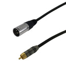 Premium Phantom Cables XLR Male to RCA Male Unbalanced Audio Cable FT4