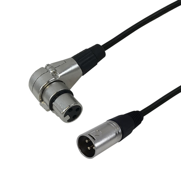 Premium Phantom Cables XLR Microphone Male To Right Angle Female Cable FT4