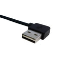 USB 2.0 A Right/Left Angle Male to A Straight Female Cable - Black