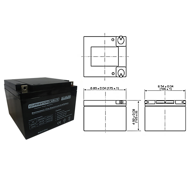 Sealed Lead Acid Battery 12V 26amp