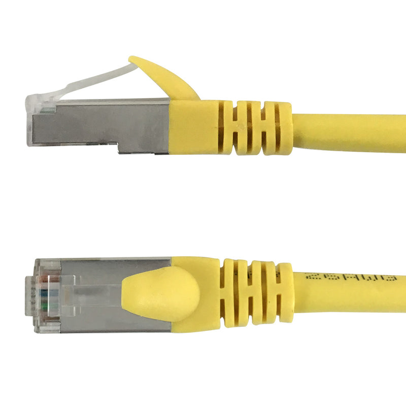 RJ45 Cat6a SSTP 10GB Molded Shielded Patch Cable - Premium Fluke® Patch Cable Certified - CMR Riser Rated