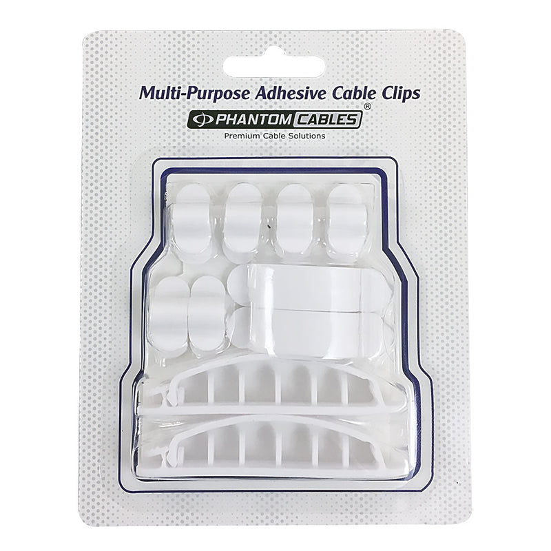 Cable Clips Multi-Pack - Adhesive - Pack of 10