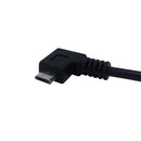 USB 2.0 A Straight Male to Micro-B Left Angle - Black